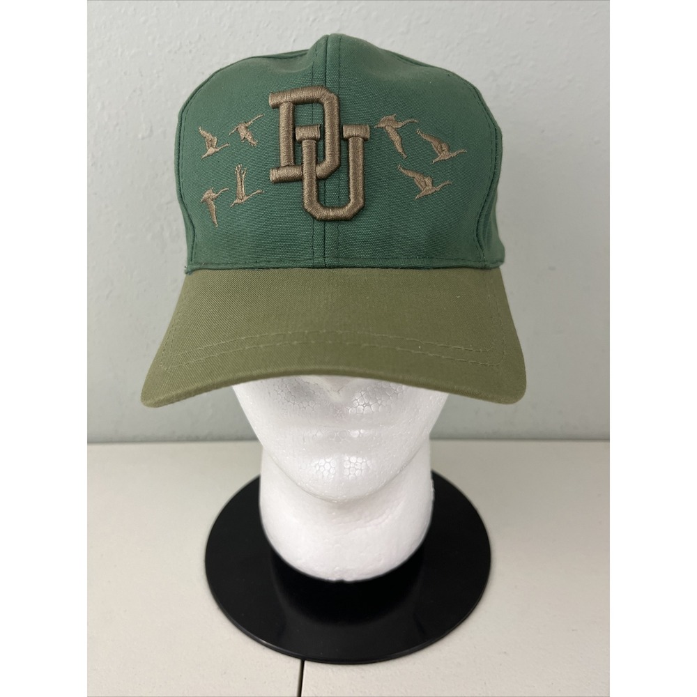 Ducks Unlimited Hat Mens Green Embroidered Hunting Baseball Cap Adjustable DU